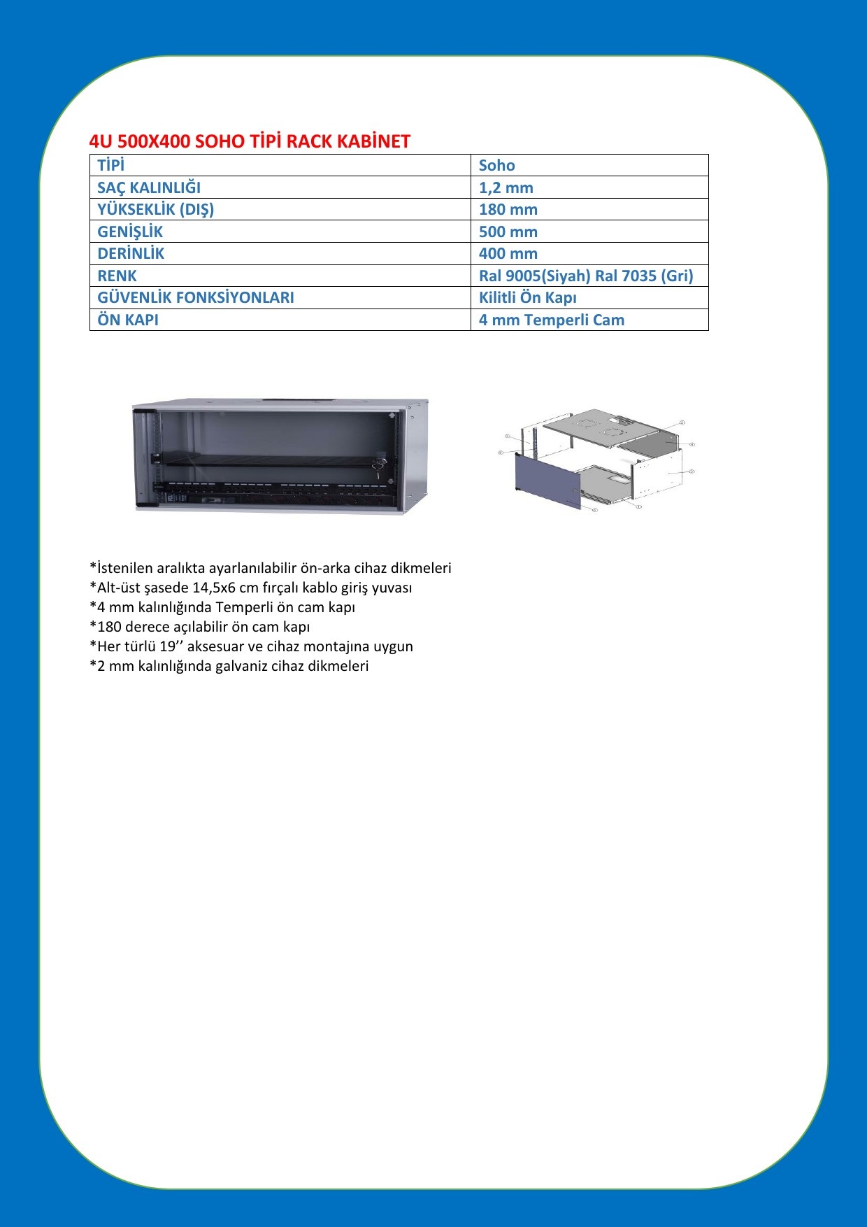 4U 500X400 SOHO KABİN DATASHEET-1